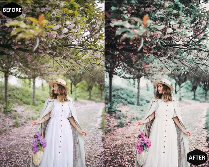Forest Mobile & Desktop Lightroom Presets, Dark Green LR Color Preset, Jungle Filter, Blogger Travel Lifestyle Instagram Theme Template (XMP, LR, DNG)