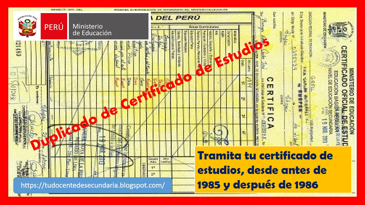 Cómo sacar duplicado del Certificado de Estudios Cómo sacar duplicado del Certificado de Estudios