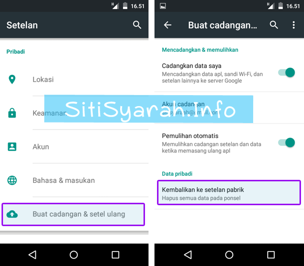 Cara Format Android Lollipop