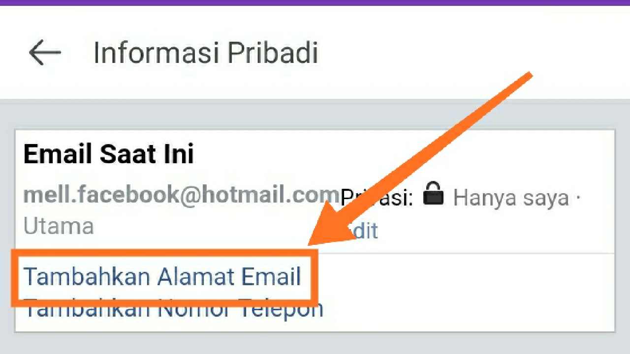Cara mengganti email Facebook lewat hp