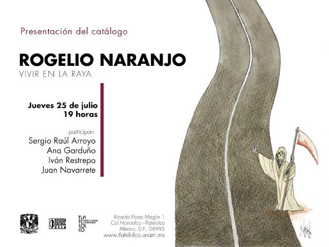 Presentan catálogo sobre exposición de Rogelio Naranjo en CCU Tlatelolco