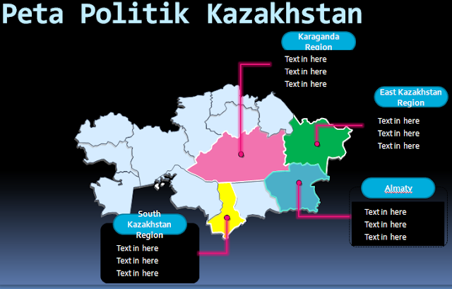 image: Slide 2 Template PPT Peta Kazakhstan