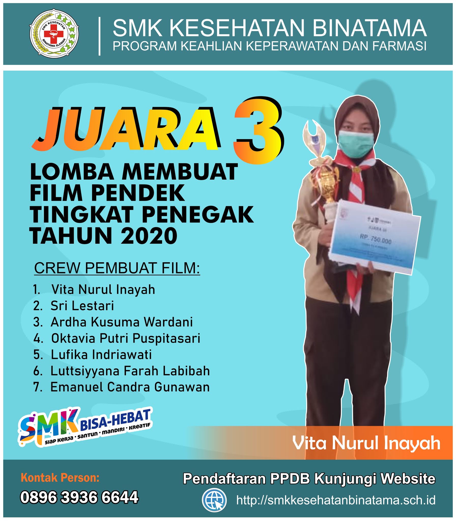 DEWAN AMBALAN SMK KESEHATAN BINATAMA RAIH JUARA 3 LOMBA PEMBUATAN FILM PENDEK PRESTASI - DEWAN AMBALAN SMK KESEHATAN BINATAMA RAIH JUARA 3 LOMBA PEMBUATAN FILM PENDEK