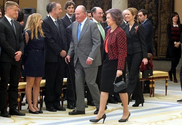 Queen Letizia, King Felipe VI, former King Juan Carlos, former Queen Sofia and Infanta Elena attended presentation ceremony of National Sport Awards 2016