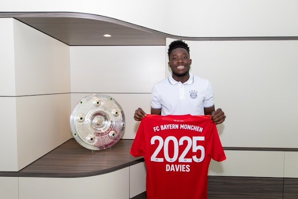Oficial: El Bayern Múnich renueva a Alphonso Davies hasta 2025