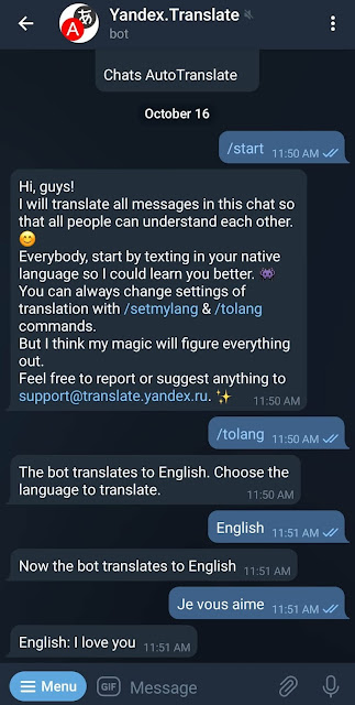 Yandex Translate bot