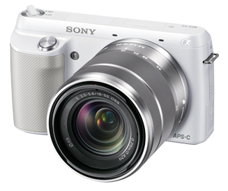 sony nex-f3 silver front