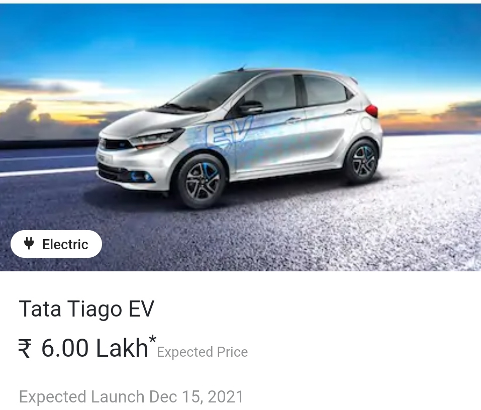 Electric Cars in india 202122