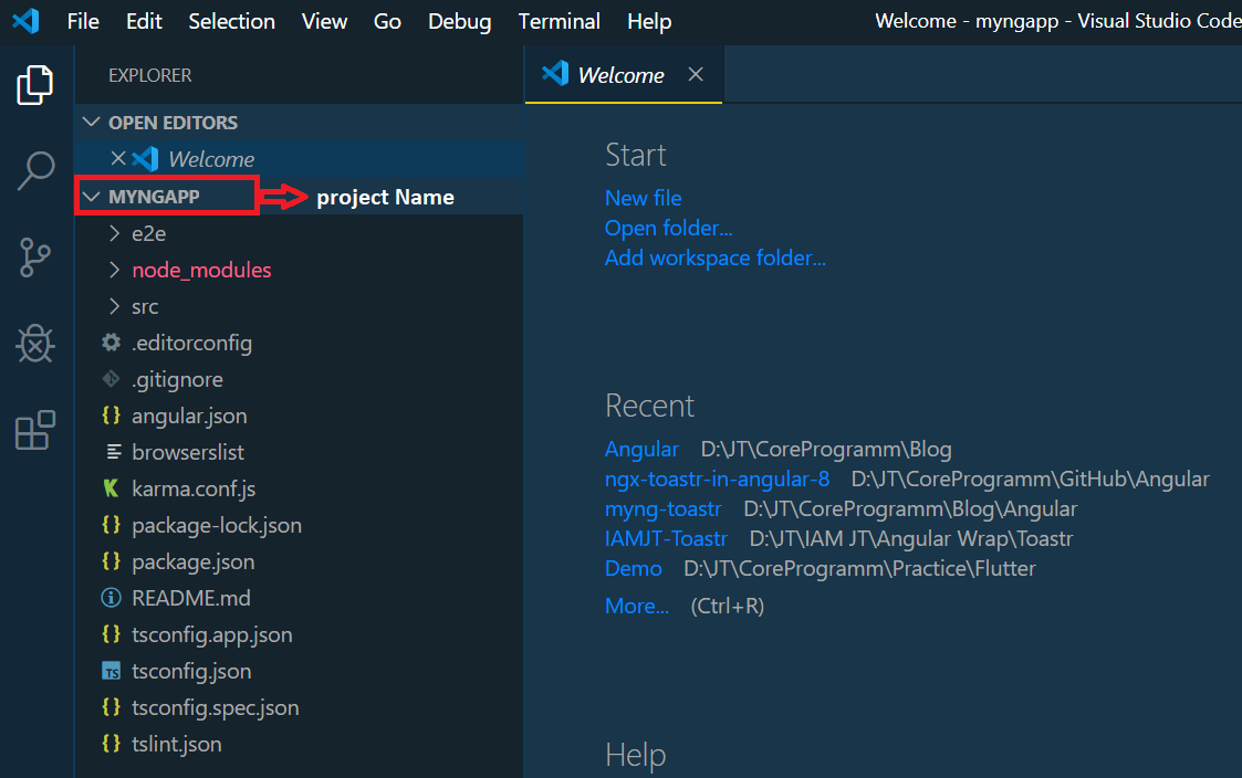 Angular 8 Project Structure - CoreProgram