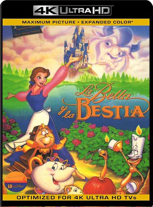 La bella y la bestia (1991) 4K 2160p UHD [HDR] Latino [GoogleDrive]
