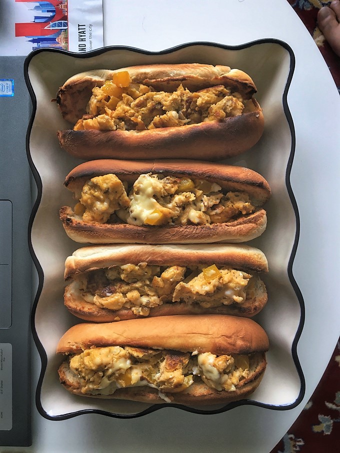 Bell Peppers and Egg Sandwich