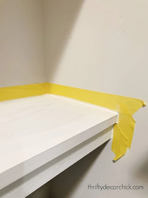using painters tape when caulking