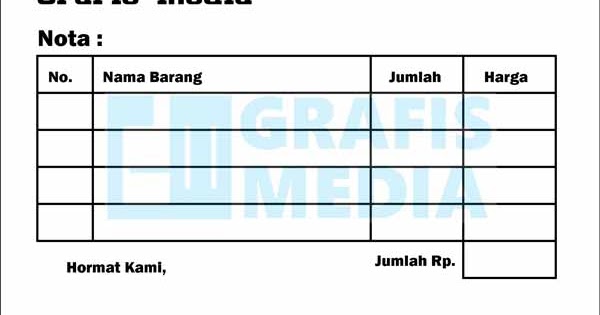 Cara Mudah Membuat Nota Dengan Photoshop Grafis Media