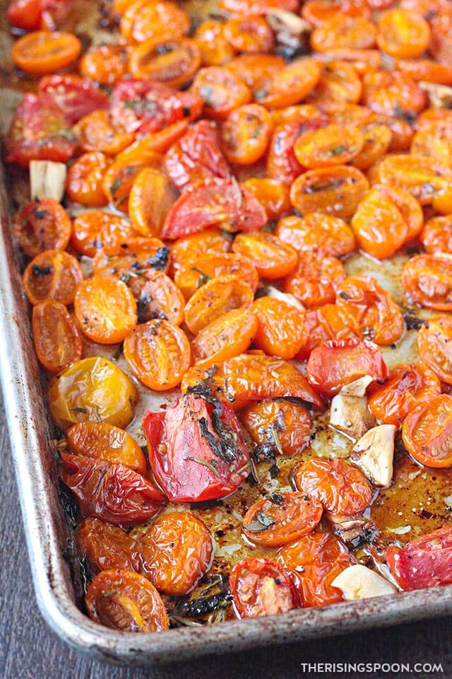 Roasted Tomatoes with Herbs & Garlic The Rising Spoon