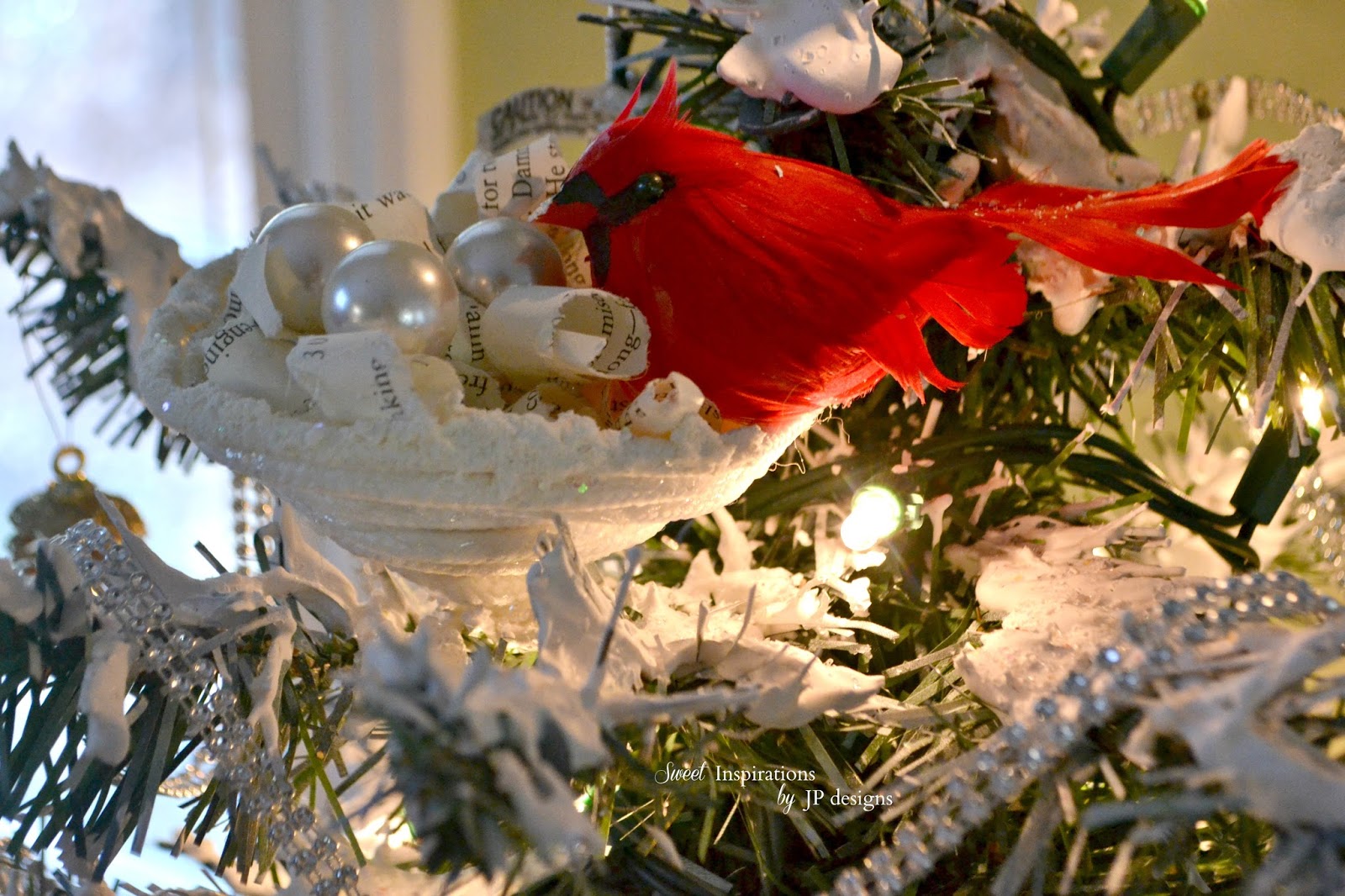 Sweet Inspirations by JP designs Cardinals in our Faux Snow Covered