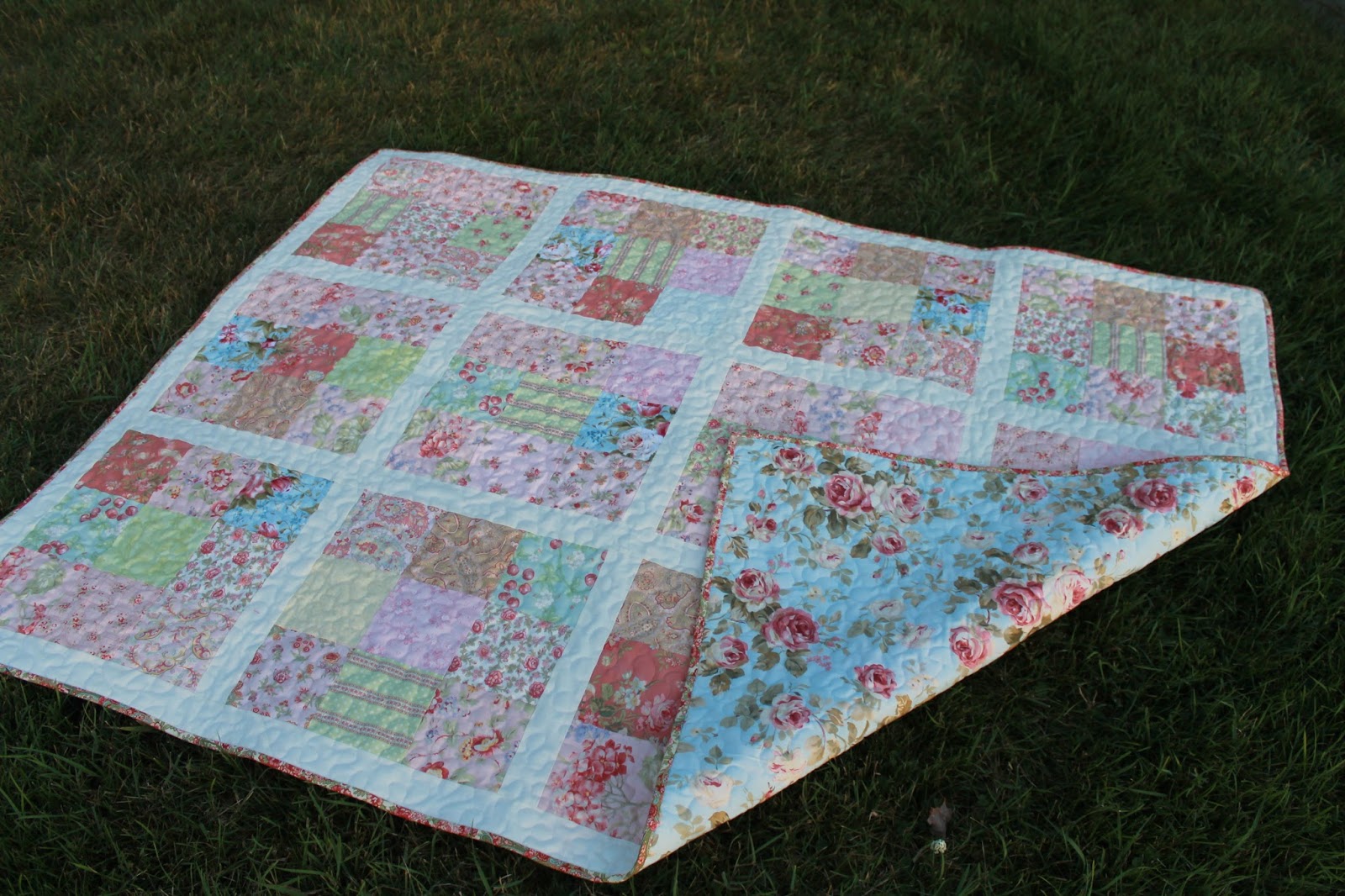 SunShine Sews... Floral 9Patch Quilt Completed