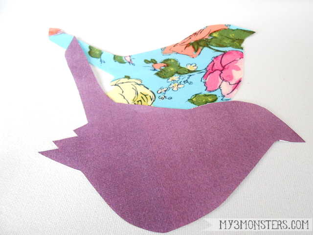 Bird Appliqé Pillow with Thread Sketching technique at /
