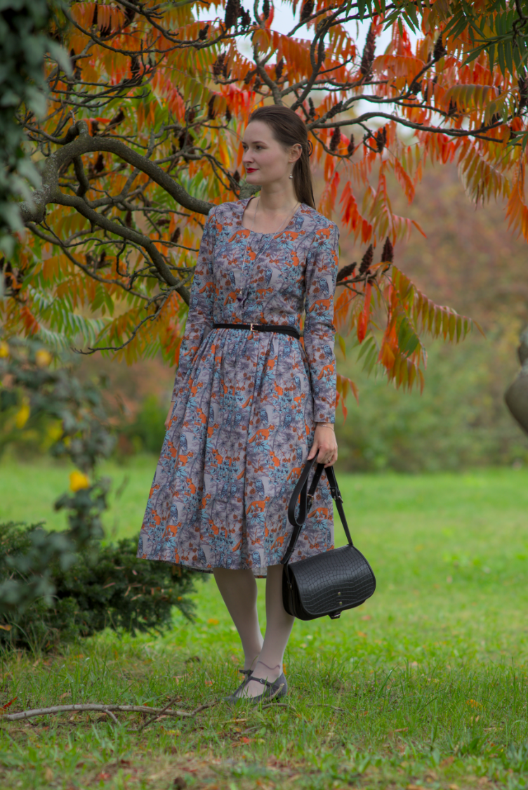 diy autumn dress, vintage blogger, sewing blog, handmade dress, georgiana quaint