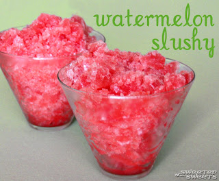 Watermelon Slushy Tutorial by Tricia @ SweeterThanSweets