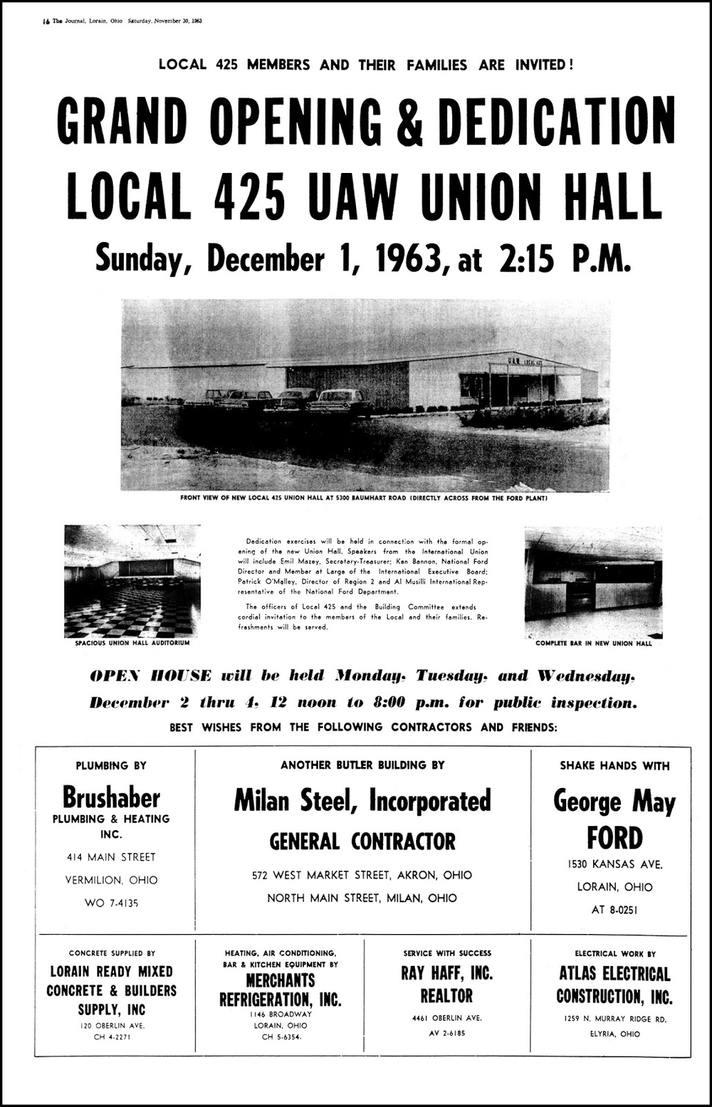 Brady's Bunch of Lorain County Nostalgia UAW Local 425 Union Hall