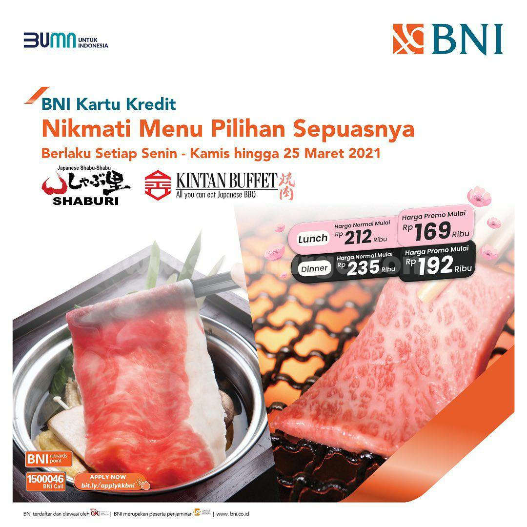 SHABURI & KINTAN BUFFET Spesial Menu Pilihan harga mulai dari Rp 169.