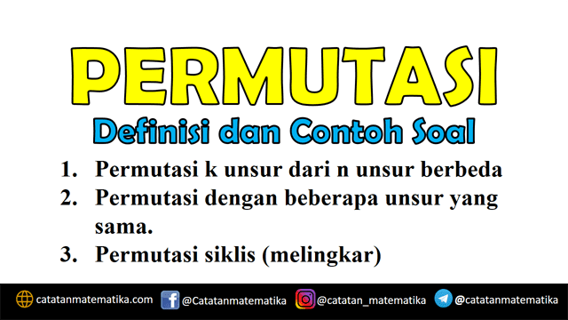 Permutasi (Definisi-Jenis Permutasi-dan-Contoh Soal) Permutasi (Definisi, Jenis Permutasi, dan Contoh Soal)