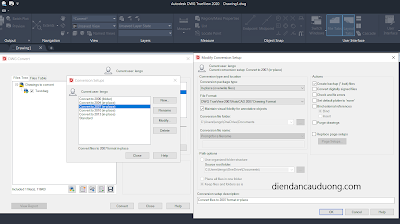 Cach convert ban ve Autocad ve ban thap hon.