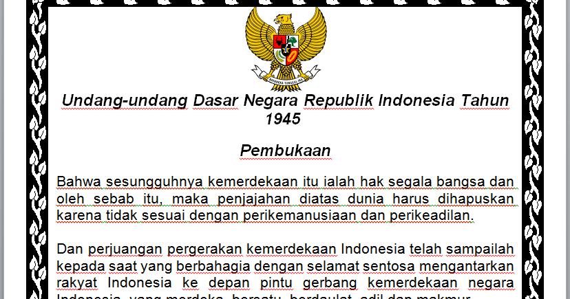 Teks pembukaan uud 1945 pdf