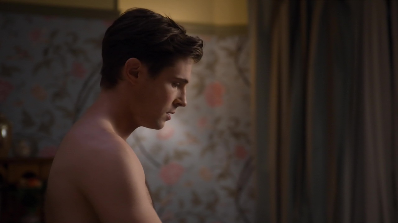 ausCAPS: David Berry shirtless in A Place To Call Home 3-02. 