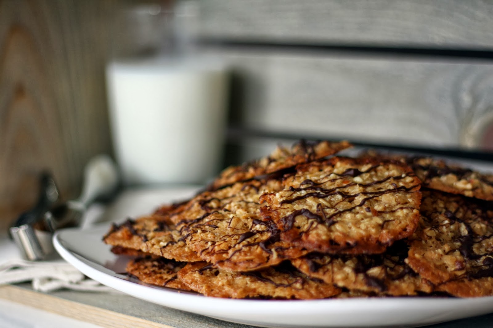 the semifrugal life almond oatmeal lace cookies