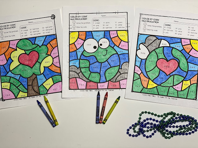 Earth Day Color By Number Worksheets