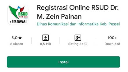 Pendaftaran Online Rsud Dr M Zein Painan Di Playstore