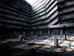 Abandoned Building Anime Ruins Background 1