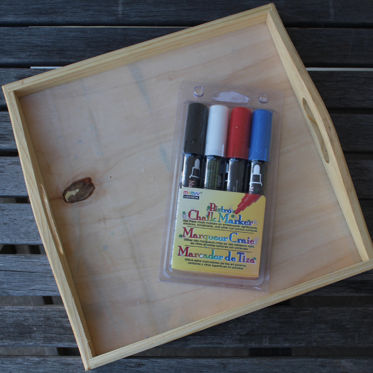 Easy DIY Inspirational Chalkboard Tray