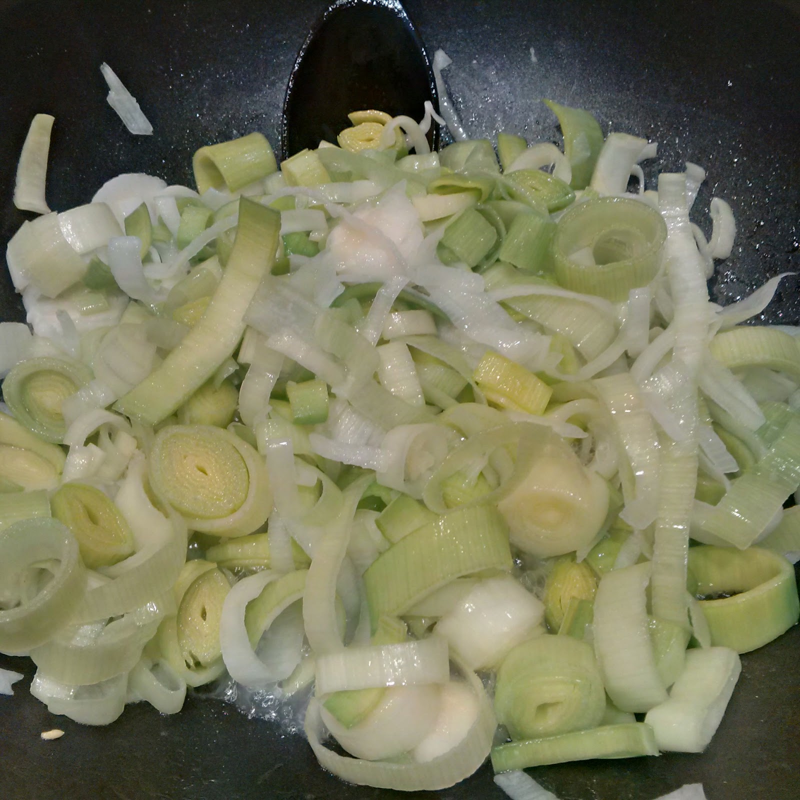 new Leeks and Greens with Coconut Milk