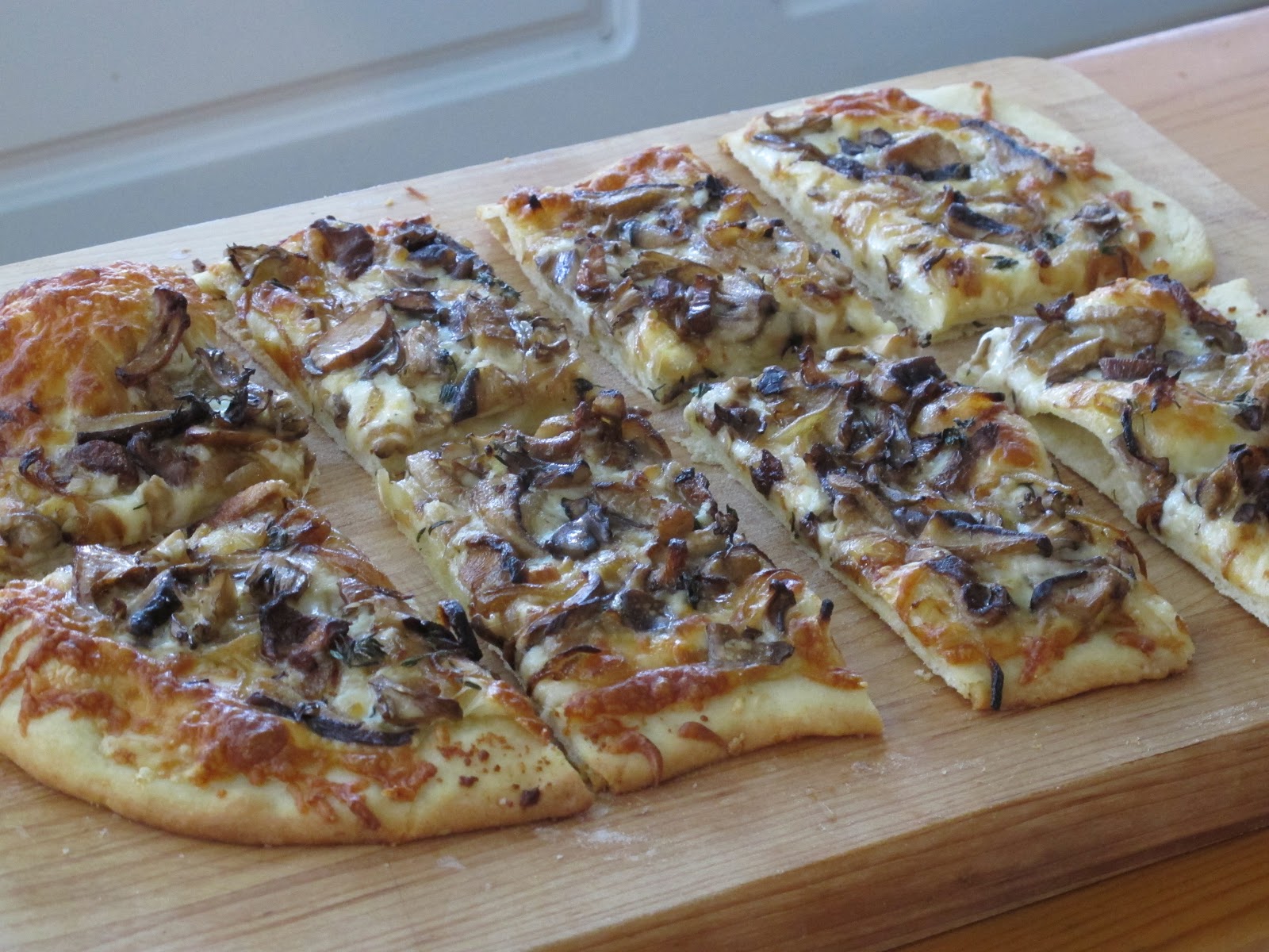 Kitchen Sink Diaries Wild Mushroom & Caramelized Onion Flatbread