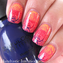 nail aztec nails tri polish tuesday weddbook intentions handtastic