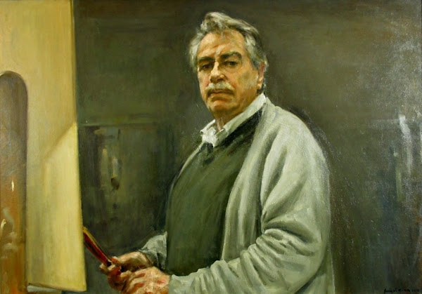  Xavier Serra de Rivera, Self Portrait, Spanish Painter, International Art Gallery, Portrait Fine arts