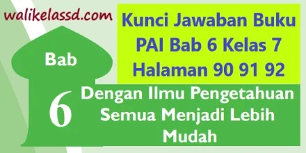 Kunci Jawaban Buku Pai Bab 6 Kelas 7 Halaman 90 91 92 Wali Kelas Sd