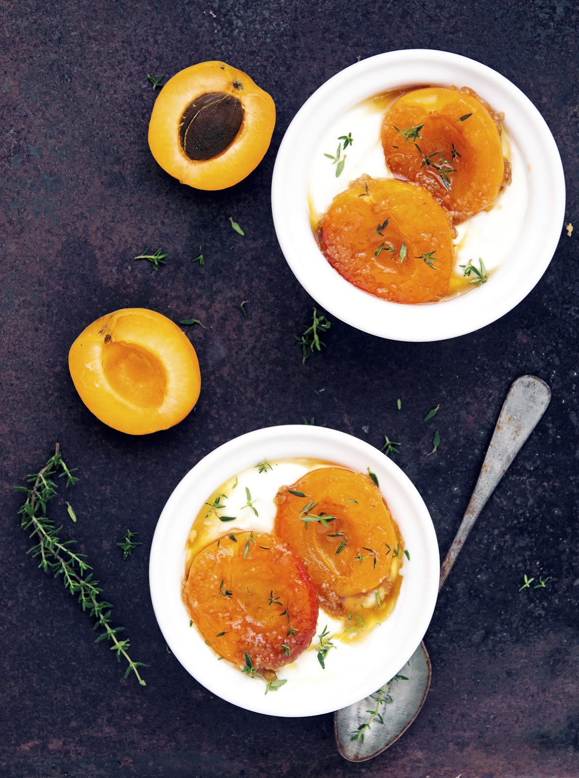 5-Minute Maple and Thyme Skillet-Roasted Apricots