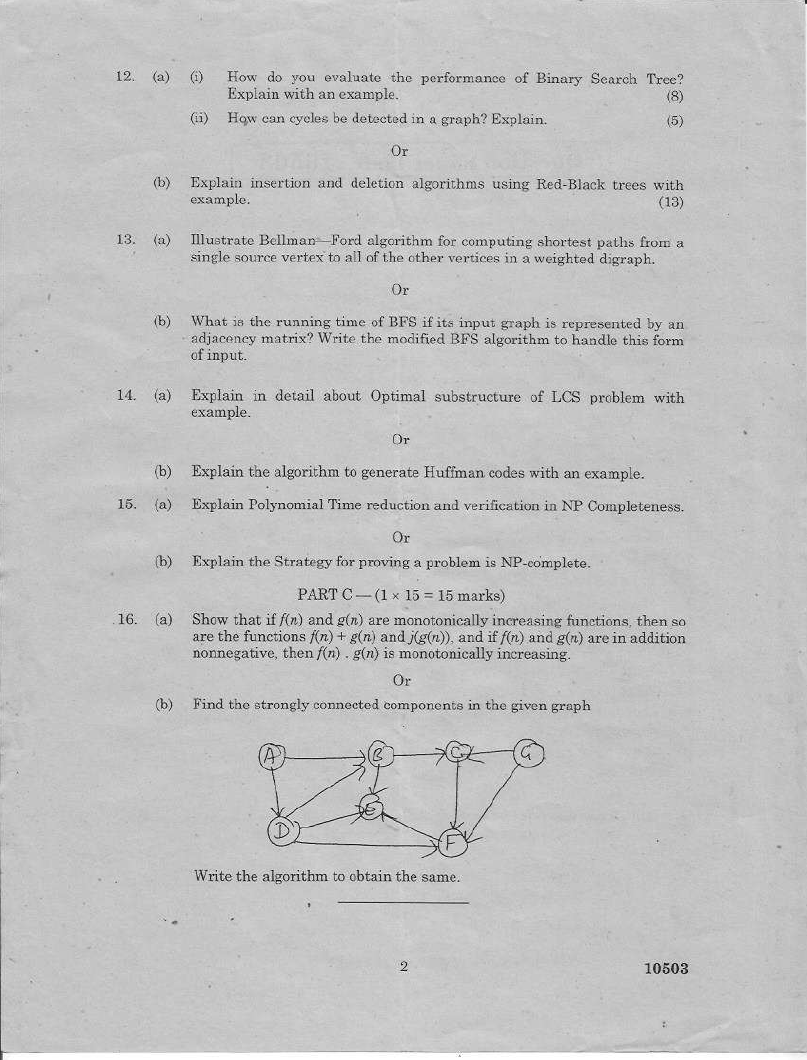 Anna University CP 5151-ADVANCED DATA STRUCTURES AND ALGORITHMS APRIL ...