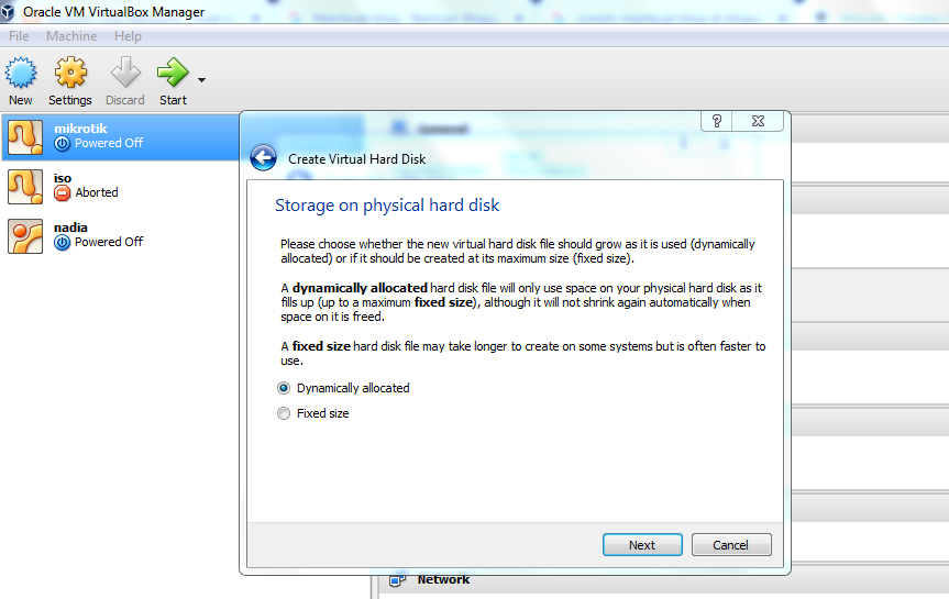 Instalasi dan konfigurasi RouterOs Mikrotik di VirtualBox