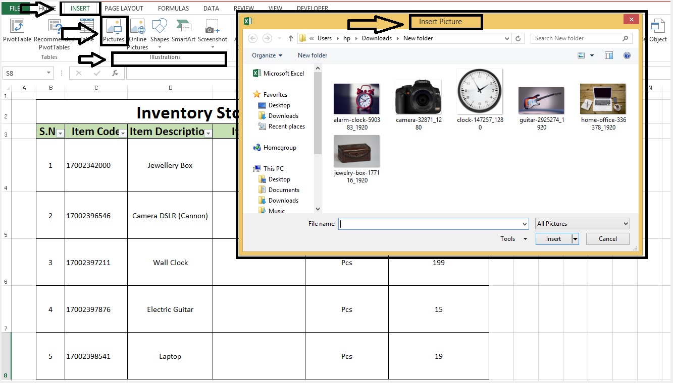 How to Add Picture, Remove Background and Fix Picture with Cells in