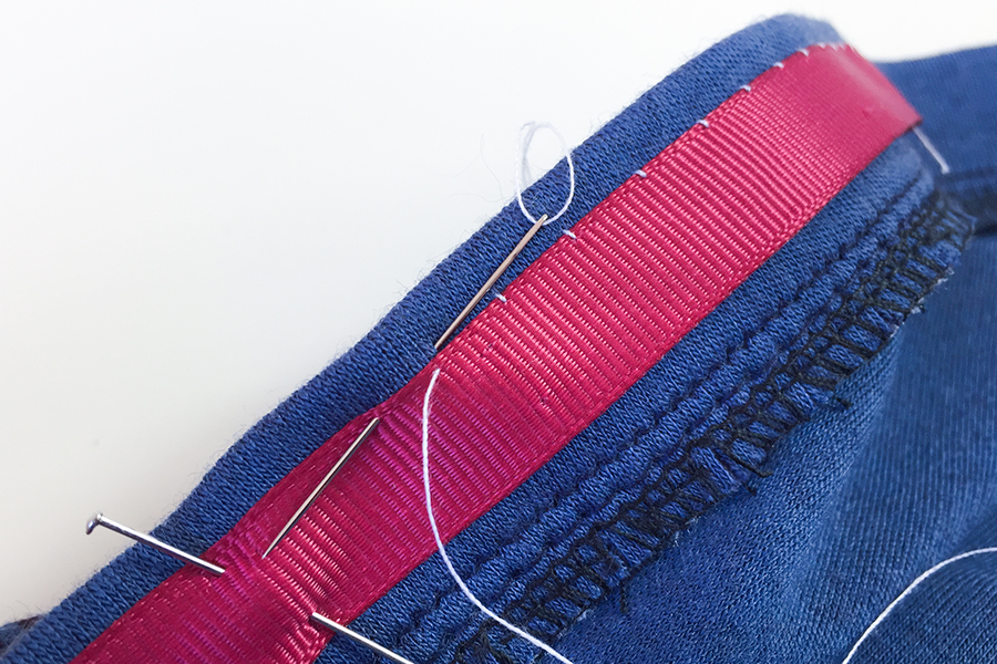 The Juniper Cardigan Sew Along Attaching Grosgrain Ribbon Why, When & How + A Fell Stitch