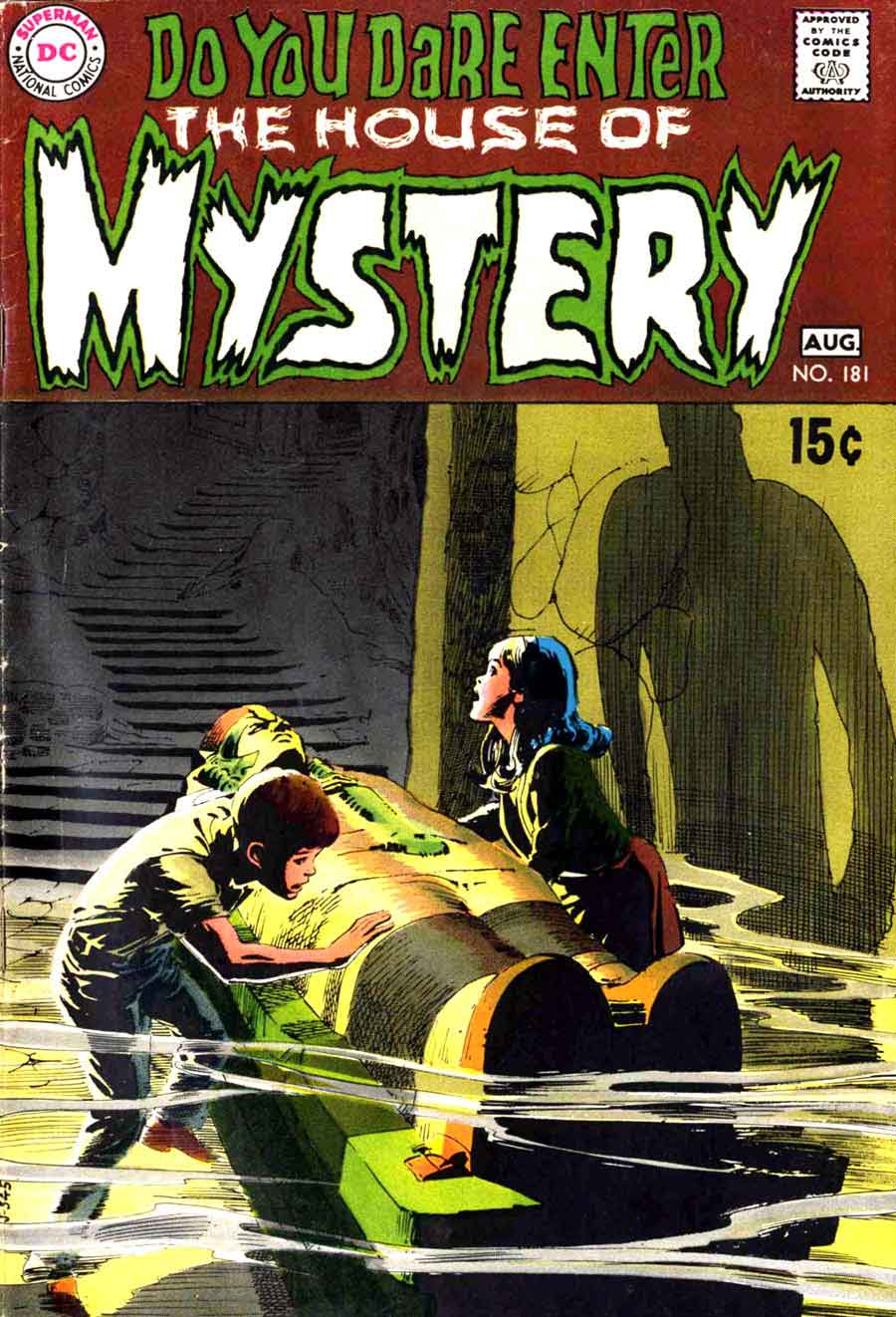 Neal Adams dc silver age 1960s horror comic book cover art - House of Mystery #181