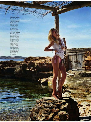 bar refaeli in sexy bikini almost naked in elle spain magazine june 2014