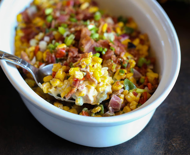 Where Your Treasure Is Creamy Confetti Corn with Bacon