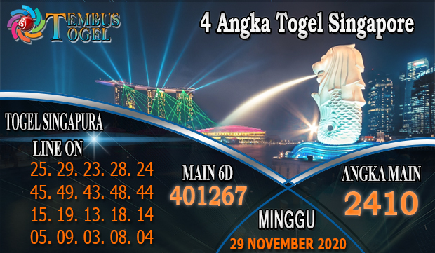 4 Angka Togel Singapore Hari Minggu 29 November 2020