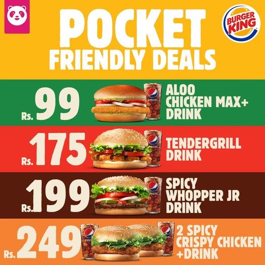Burger King + Foodpanda Best Pocket Friendly Deals