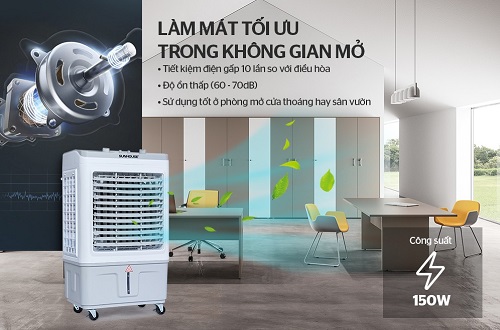 Máy làm mát không khí SUNHOUSE SHD7734, Tặng sinh tố SHD5112